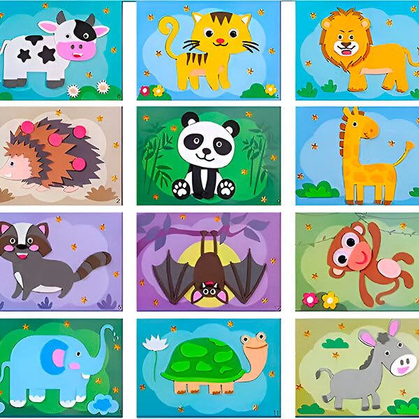 3D naljepnice od EVA pjene (12 listova) | STICKYFUN