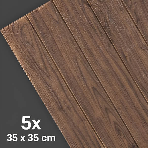Samoljepljive 3D ploče s imitacijom drva (5 kom) | INSTAWOOD